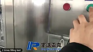 Linear piston shampoo lotion hair conditioner filling machine (2 times filling test) servo control