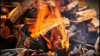 The Woodstack Fire 🔥 12 Hours of Real Outdoor Fire Ambience