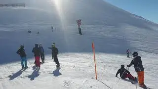 Die Arrezjochabfahrt im Masner-Skigebiet auf 2636m H&ouml;he
