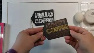 Chalkboard Coffee Tags Tutorial - The Rabbit Hole Design Marquee Stamp September 2020 Release
