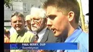 DUP's Paul Berry leads Long March to Portadown, July 1999