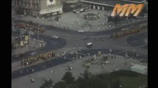 Warsaw Poland Sightseeing Tour 1965 old cine film 334