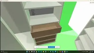 Echtzeit Render Begehbarer Kleiderschrank