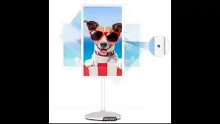 Smart Portable TV on Wheels  Touchscreen Monitor, 1080p, Android 13, Built in Camera & Battery