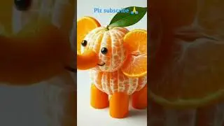 Animals fruit carving decoration like subscribe
