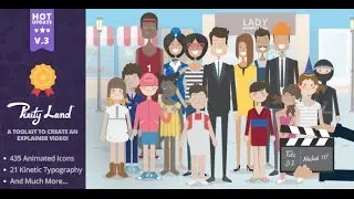 After Effects Template - Pixity Land | Character Explainer Toolkit