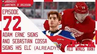 Red Wings sign Adam Erne and Sebastian Cossa signs ELC