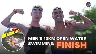 Финиш заплыва на открытой воде среди мужчин на 10 км | Чемпионат мира по водным видам спорта в Си...