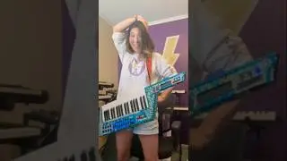 #keytar shred til the end on my #alesis wireless Vortex 2 #shorts #recording #album