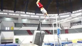 INCREDIBLE !!! MEN'S GYMNASTICS HIGH BAR DISMOUNTS