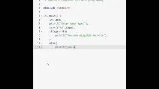 Print your Age in c programming #coding #programming #cprogramming #clanguage 