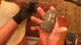 Bifacing a HT Edwards chert with a copper booped