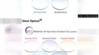 Radiation Protection 1.67 Ultra-Thin MR-7 Super-Tough Gradient Tint HMC EMI Anti UV Optical Lens For