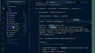 PHP Intro - Building Authentication System - 26 - Password Reset Token Generation