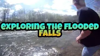 exploring the flooded falls!!!!!!!!