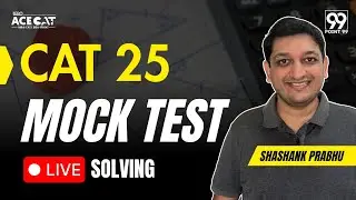 @acecatbyicon  CAT 25 Mock test Live Solving | CAT 25  Mock Strategy | Shashank Sir