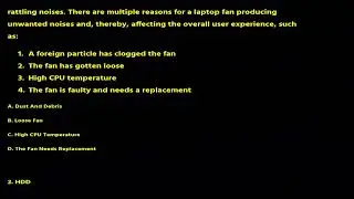 Laptop Making A Rattling Noise Problem and Solution