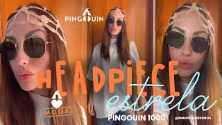 Headpiece Estrela em croch&ecirc; com o fio Pingouin 1000