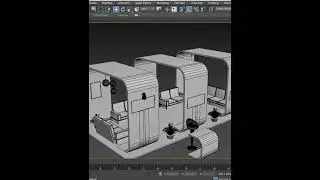 3DMAX Stall Design modeling