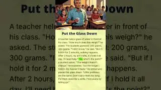 Learn English Through Stories 💧Put the Glass Down 🌟 Short Story in English