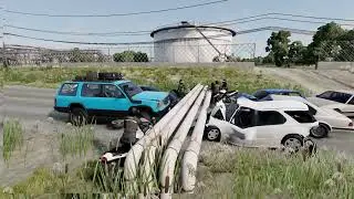 Pipe Vs Traffic #beamngdrive