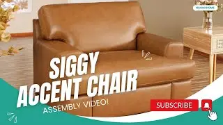 Larger Goose Feather Filled Chair: Naomi Home | Siggy Accent Chair Assembly Video