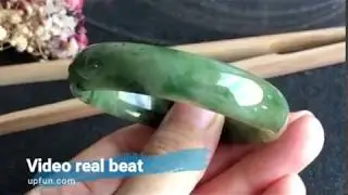 A Grade Type A Natural Shades of Green Jadeite Jade Modern Round Bangle