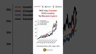 CrowdStrike 🔐 vs Zscaler 🧰 vs Palantir 🧠: You invested $100 monthly for 4 years #palantir