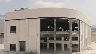 Drone footage of the construction of the Biblical Museum of Natural History's new home