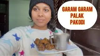 Morning Mai Garam Garam Palak Pakodi  Bahut Testy hai mammy ne  Bahut tarif  Kia \#vlogging #video 