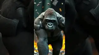 🔥 Metal-Back Gorilla Fights Fire Tornado to Rescue Jungle Babies!