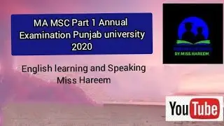 MA MSC Part 1 Annual Examination Punjab university 2020