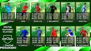 eFootball PES 2020 Myclub | Pack Opening POTW Featured Players 9th July 2020 #MYCLUB #PES2020 #POTW