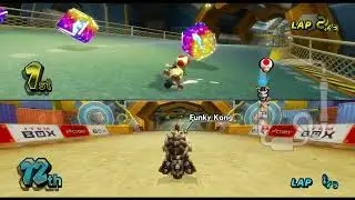 Mario Kart Wii Dry Bowser Loses to Toad in Toad's Factory