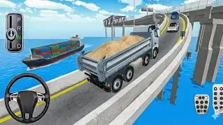 New Dump Concrete Truck parking in Highway Construction site 🚧–3d driving class new update#car 