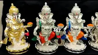 Silvergiftry| SGT| German silver pure silver & gold coat| 10 inches| lord Ganesha idol 🥰| Wardrobe