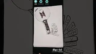 SKETCH II BTS LIGHT STICK II BY SHIFA'S HUB II#art #army #bts #v #ideas #lightstick #rm