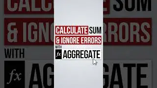 No More SUM Errors with the AGGREGATE Function in Excel #shorts
