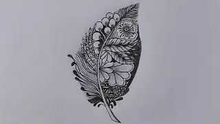 Amazing Leaf Design Drawing||Zentangle Drawing #zentangle
