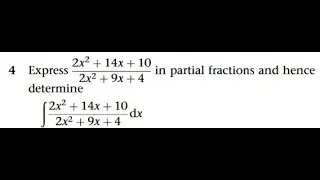Integration by partial fraction K.A stroud Test exercise F.13