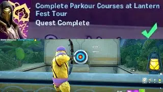 Complete All 3 Parkour Courses at Lantern Fest Tour Fortnite