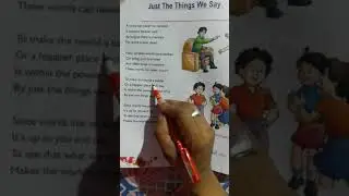 just the things we say.....chapter six english cls 4th