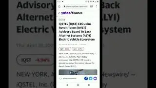 ALYI - iQSTEL (IQST) CEO Joins Revolt Token (RVLT) - April 30th, 2021 News