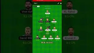 RCB vs LKN Dream11 Team | RCB vs LKN Grand League Teams | RCB vs LKN Dream11 Prediction |IPL#shorts
