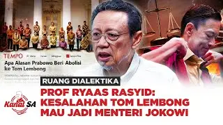 Agar Tak Jadi Korban Seperti Tom Lembong, Pelajaran jadi Birokrat dari Prof Ryaas Rasyid