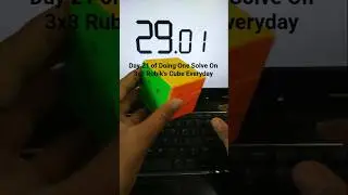 Day 21 of Doing One Solve On 3x3 Rubik's Cube Everyday | 29.01 | #rubikscube #moyu #moyuculture