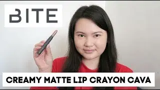 Bite Beauty Creamy Matte Lip Crayon Cava Review + Swatch + Try On | Tracey Violet