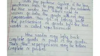 Default and repossession (complete and partial repossession )