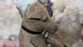 Antique Gebruder Bing Clockwork Wind Up Felt Dachshund Dog Circa 1908-1918