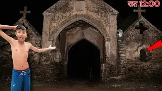 Night 12 AM Ghost Challenge at the Graveyard 😭